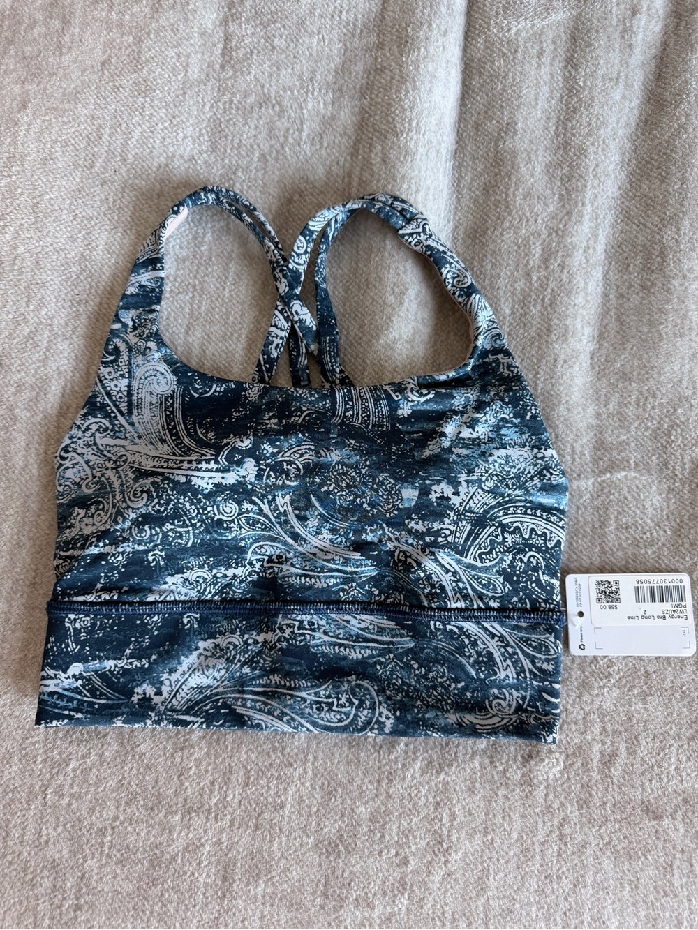 Lululemon Energy Bra Long Line Size 2 - PGMI - Paisley Glaze Multi - NWT